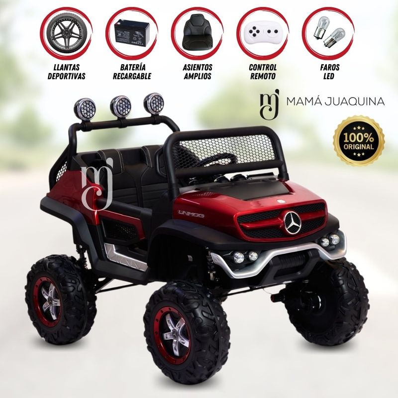 MERCEDES BENZ - Carro a Batería 4 x 4 «OBELIX» Todo Terreno Borgoña