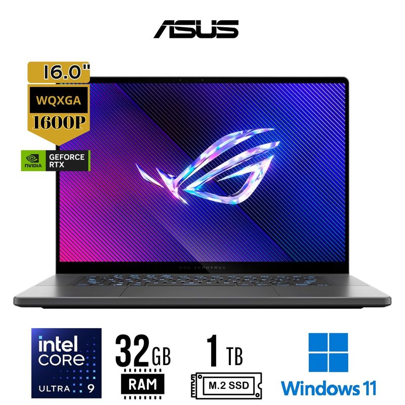 ASUS - Laptop Asus Rog ZEPHYRUS G16, 16" 2.5K WQXGA, Core Ultra 9 185H,32GB RAM -1TB SSD -RTX 4070 8GB -W11