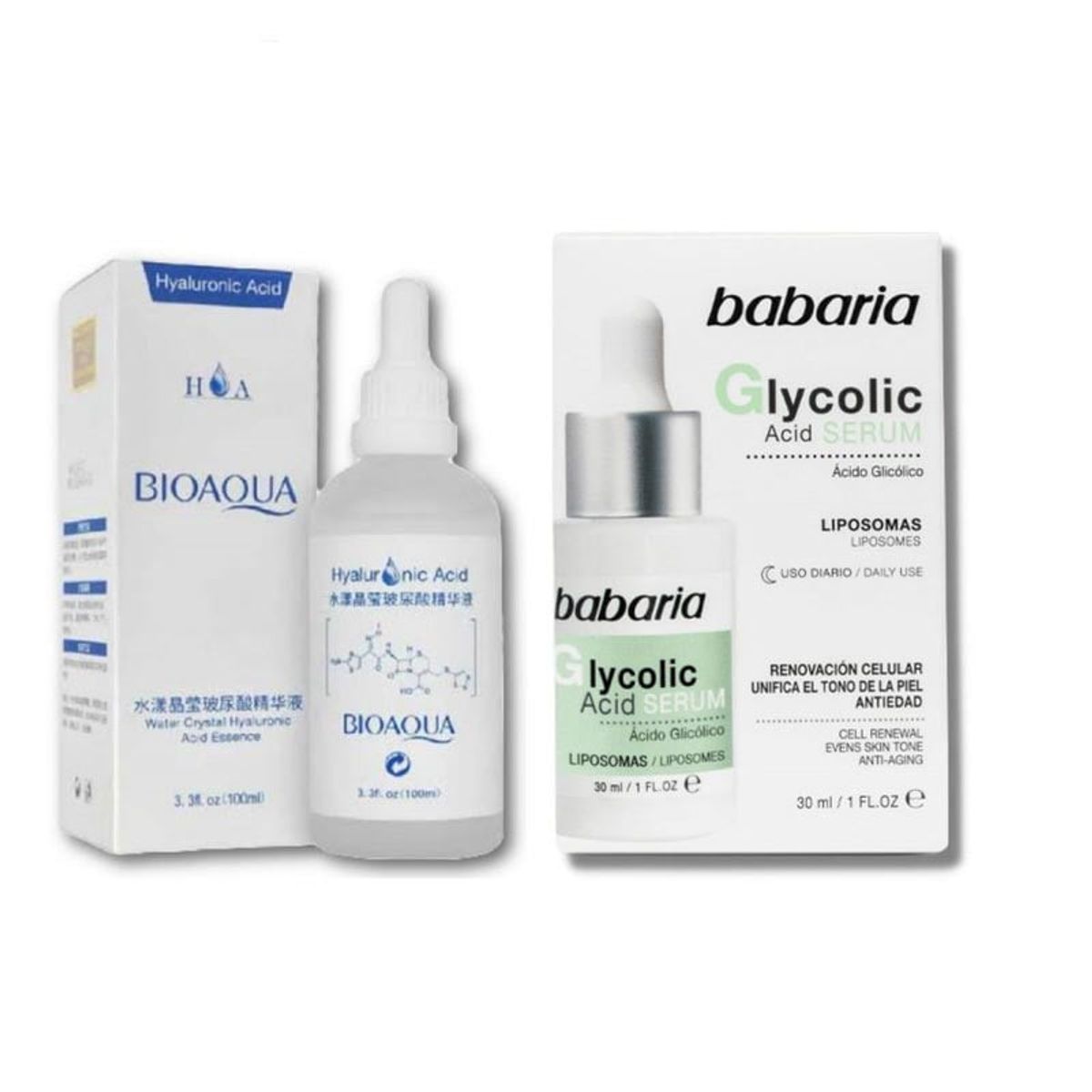 BIOAQUA - Serum Ácido Hialurónico 100 ml + Serum Facial Glicolic Acid (Babaria)_123
