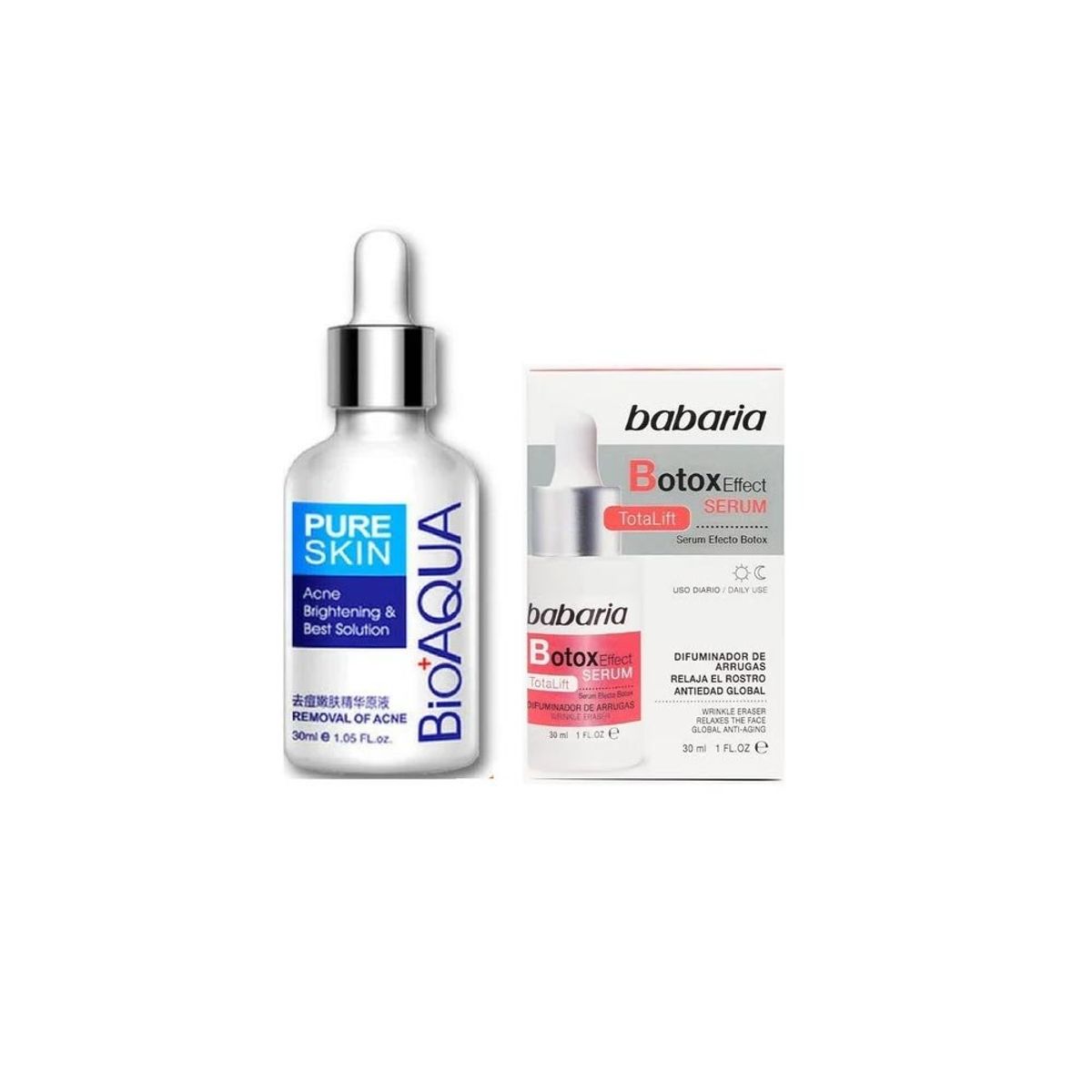 BIOAQUA - Serum aclarante Anti Acné + Serum Facial Botox Effect Babaria_123