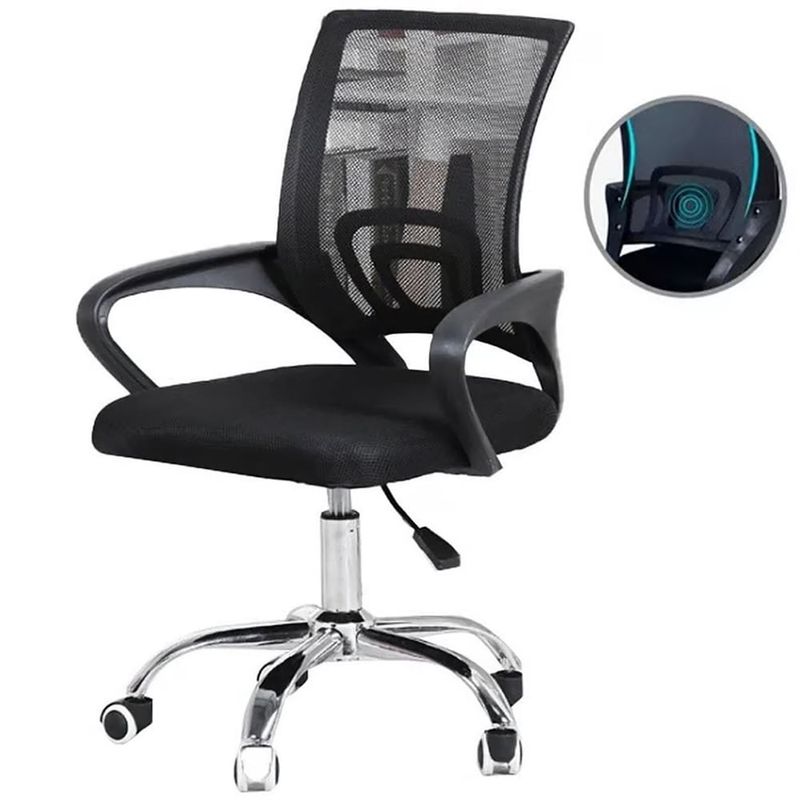GENERICO - Silla Ergonómica De Oficina Giratorio 9050 Negro
