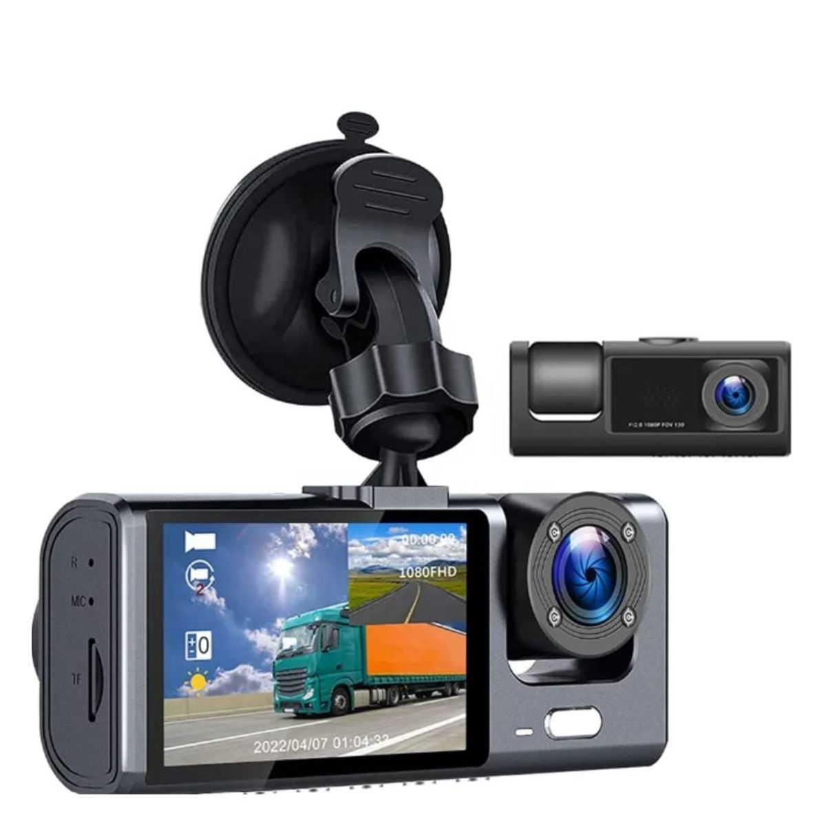 XO SIMPLE IS BEAUTY - Grabador HD de Auto XO-XJ03 con Cámara Dual Delantera y Trasera 1080P