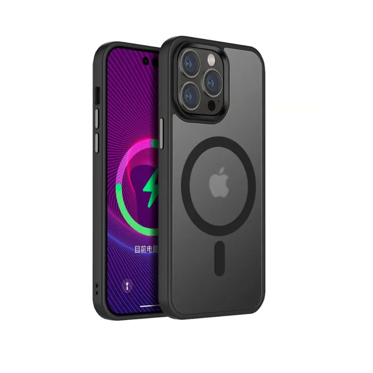 GENERICO - Case Space Magsafe Para iPhone 15 pro max  - Negro