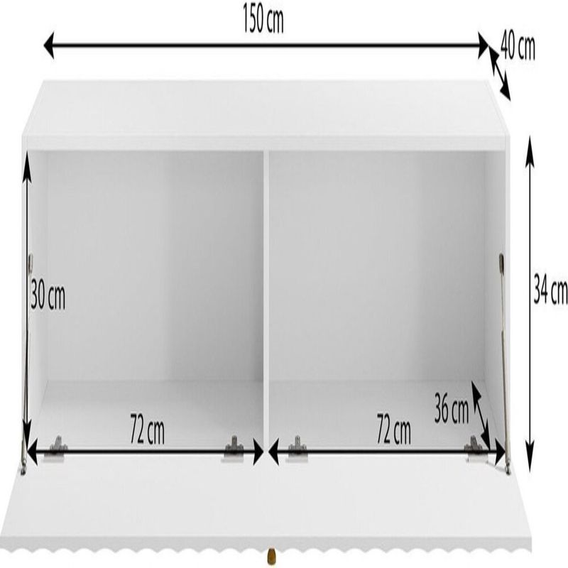 TU MESITA - Mesa de TV TU MESITA Michel Moderna color Blanco 1 puerta