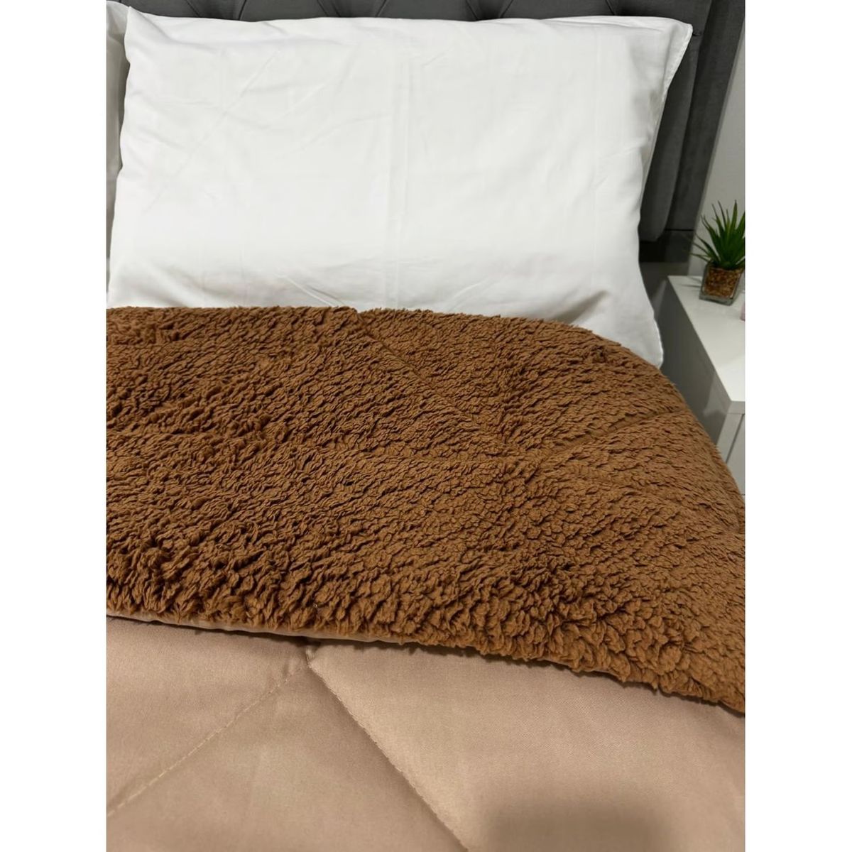 NANCY'S COLLECTION - Edredón Liso Acolchado Con Sherpa Nancy´s 2 Plz