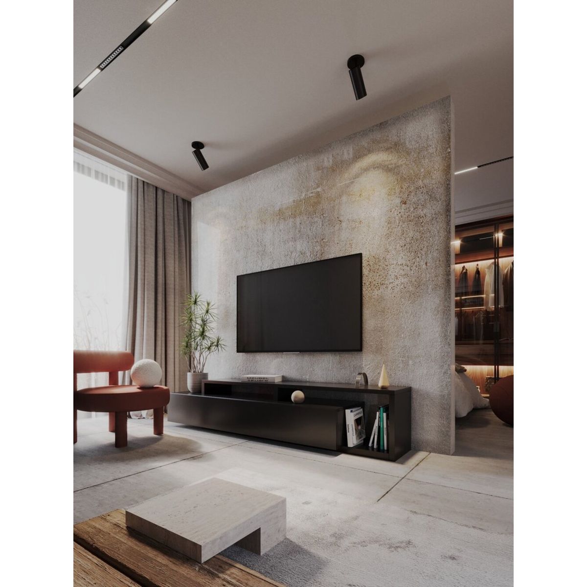 TU MESITA - Mesa de TV Moderna Mikela color Negro TU MESITA