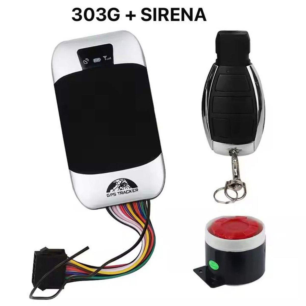 GPS TRACKER - GPS COBAN  303G  + SIRENA , DISPOSITIVO PARA RASTREO VEHICULAR