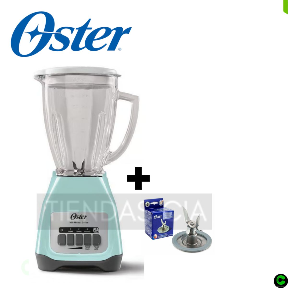 OSTER - Licuadora Oster 1.5L  2 Velocidades 550W -Turquesa + CUCHILLA