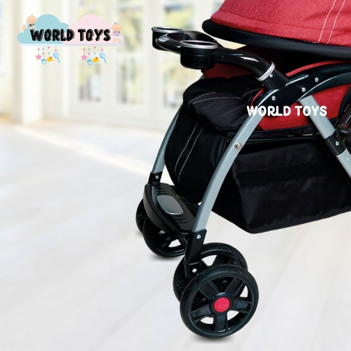 BABY - Coche Cuna de Lujo «KENDRIC» Edición Limitada Red