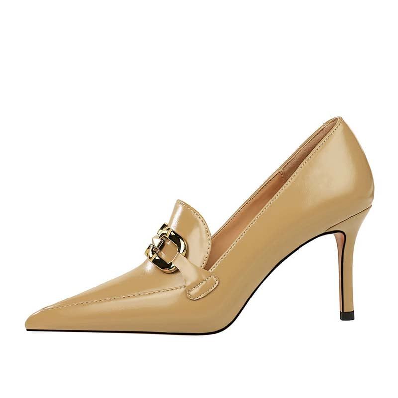SHANDIAN - Zapato Formal Mujer Beige
