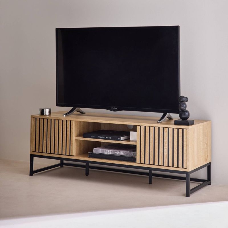 TU MESITA - Mesa de TV Flotante Oslo color Duna 2 puertas TU MESITA