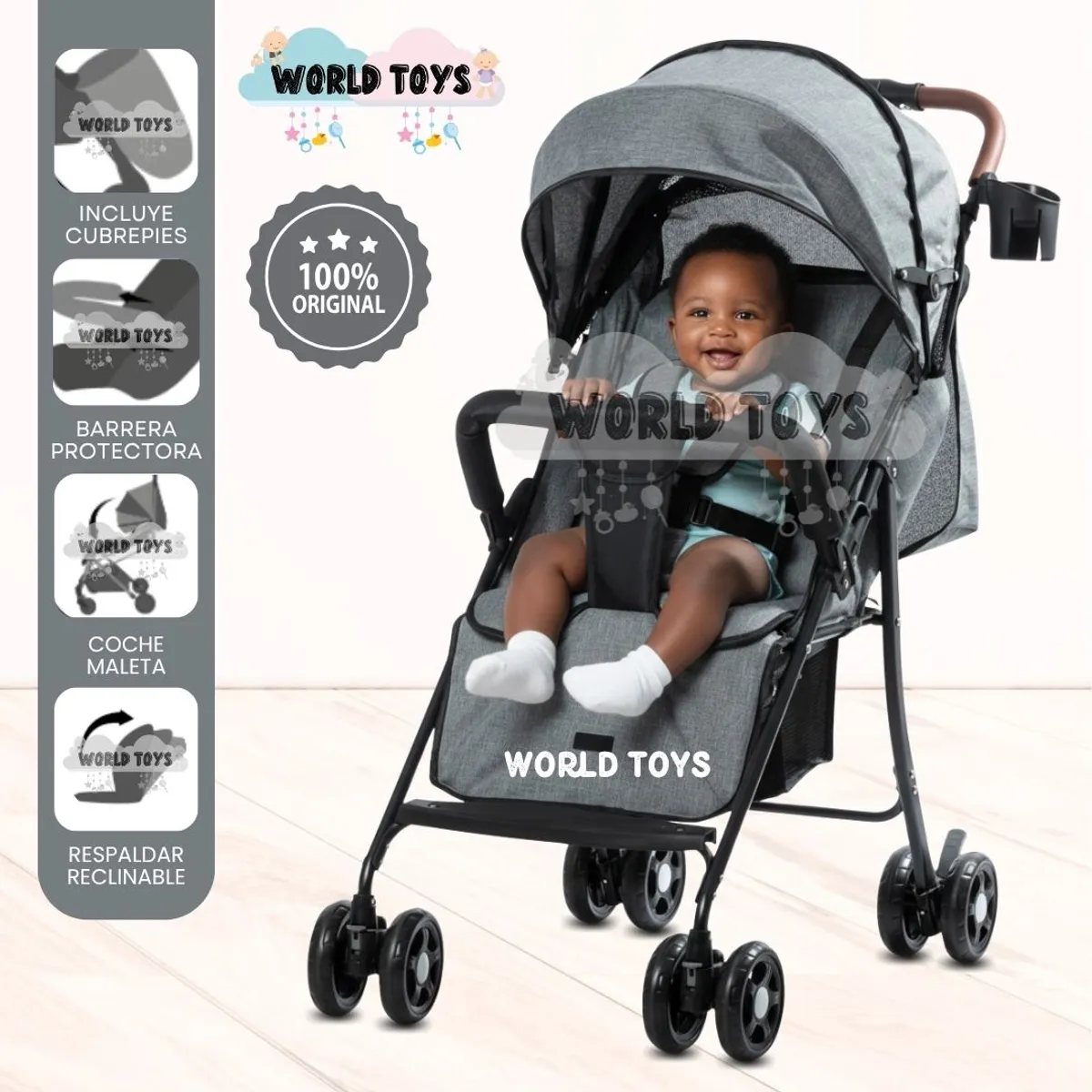 BABY - Coche Cuna de Lujo «MADDOX» Edición Limitada Gray