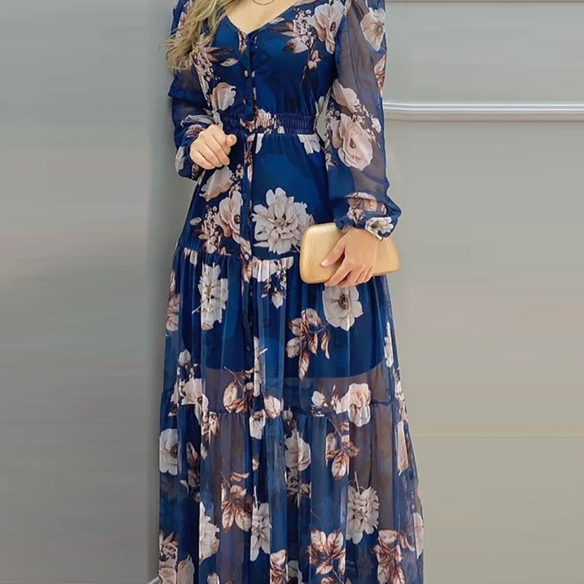 GENERICO - Vestido Laia  Floral manga larga