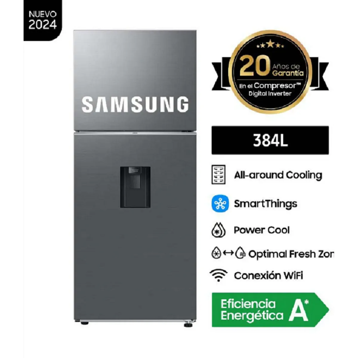 SAMSUNG - REFRIGERADORA SAMSUNG 348 LT  RT38DG6730S9PE