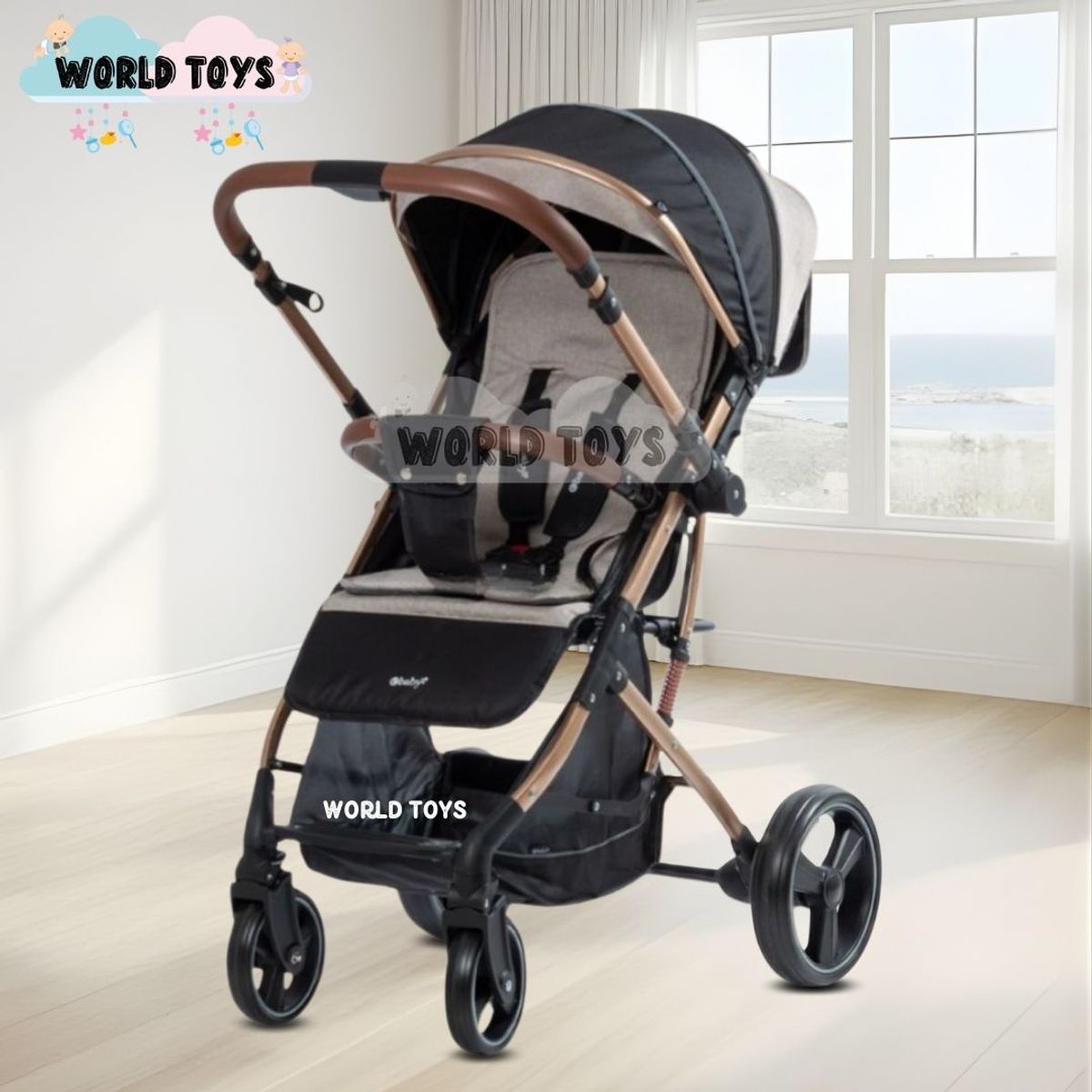 BABY - Coche Maleta «HI NOUR» de Lujo Beige
