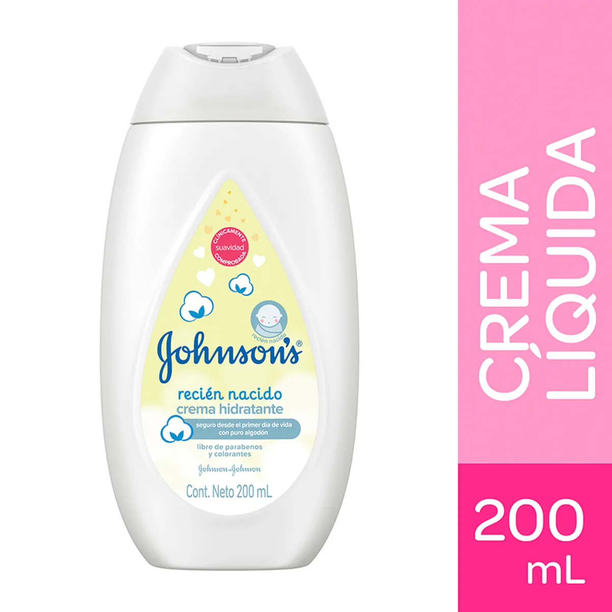 JOHNSONS - Crema Líquida Johnsons para Recién Nacido 200ml