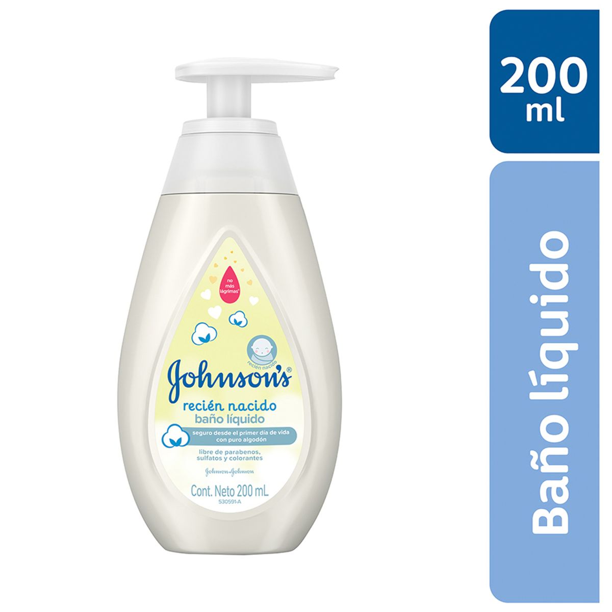 JOHNSON'S BABY - Baño Líquido para Bebé Recién Nacido Johnsons 200ml
