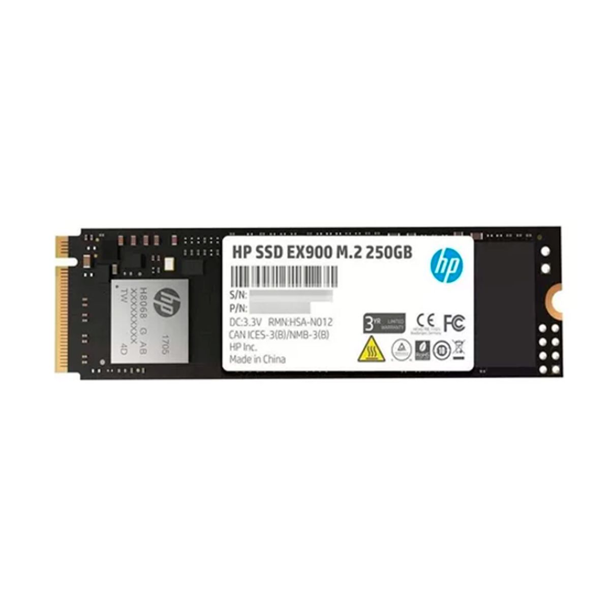 HP - SSD HP EX900 250GB M.2 2280 PCIe Gen 3x4 NVMe 1.3 P/N: 2YY43AA#ABL
