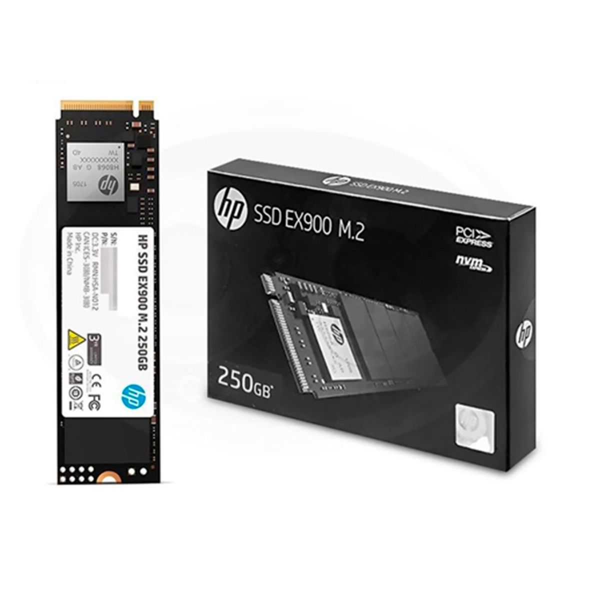 HP - SSD HP EX900 250GB M.2 2280 PCIe Gen 3x4 NVMe 1.3 P/N: 2YY43AA#ABL