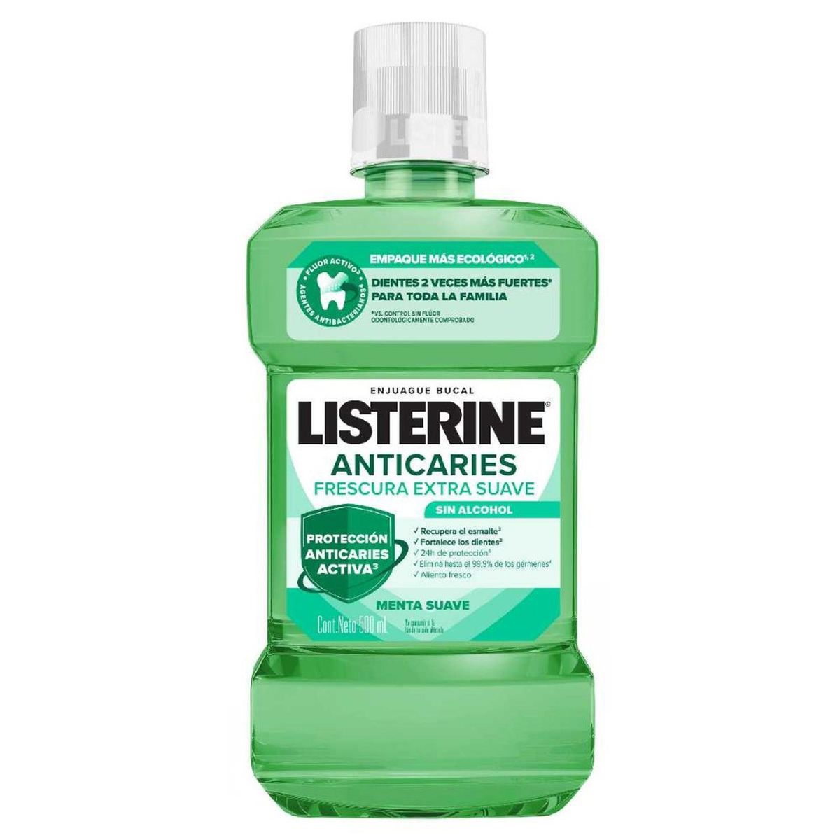 LISTERINE - Enjuague Bucal Listerine Anticaries Zero Alcohol 500ml