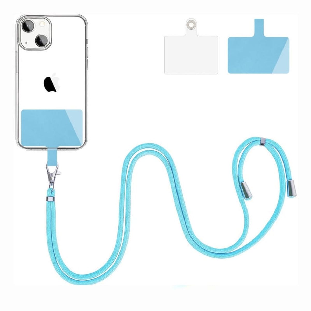 GENERICO - Lanyard de Nylon Para Celular - Celeste