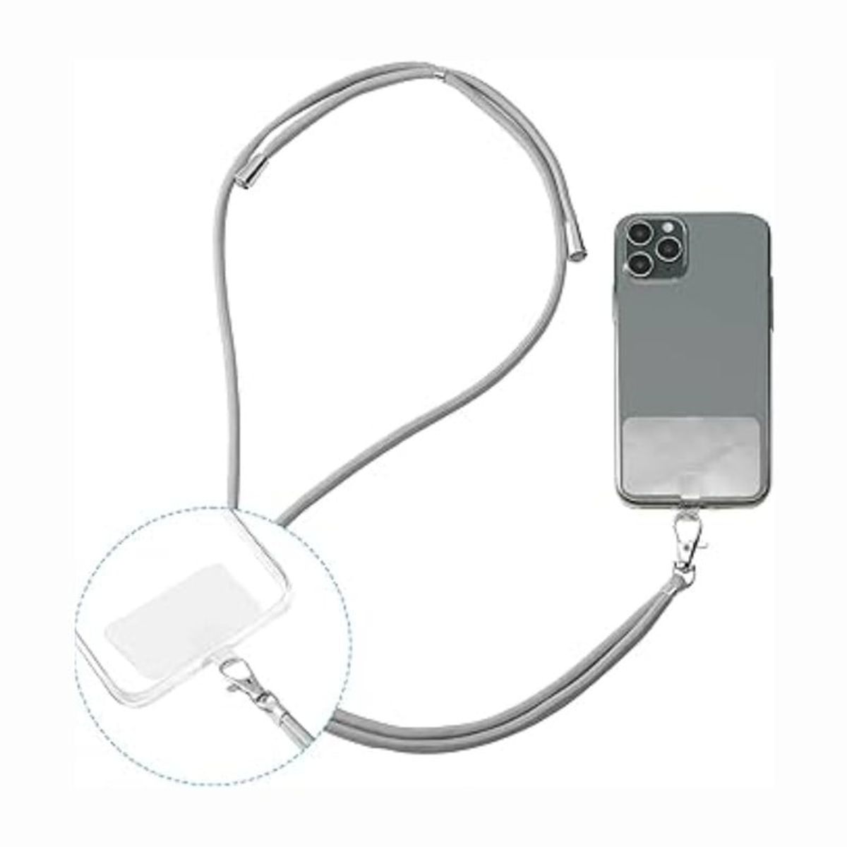 GENERICO - Lanyard de Nylon Para Celular - Gris