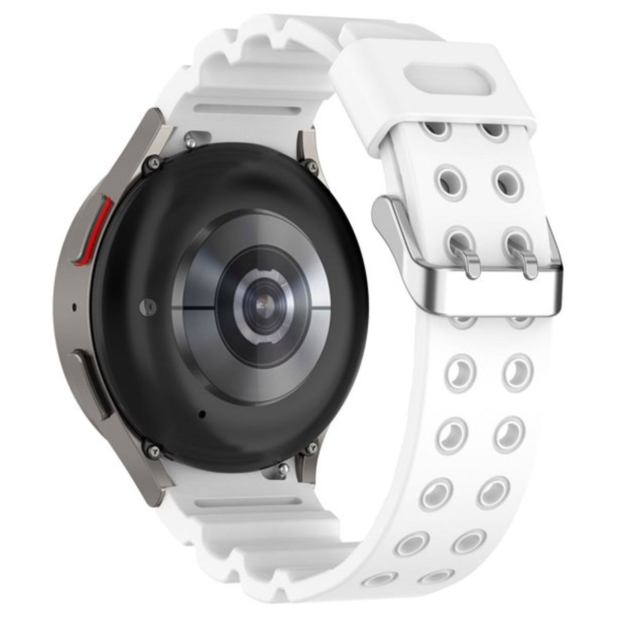 GENERICO - Correa Silicona con Relieve para Samsung Watch 7 - Blanco