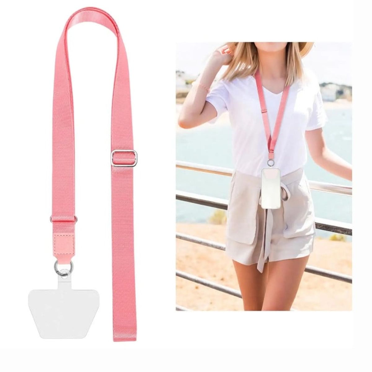 GENERICO - Sujetador Satinado Para Celular - Rosa