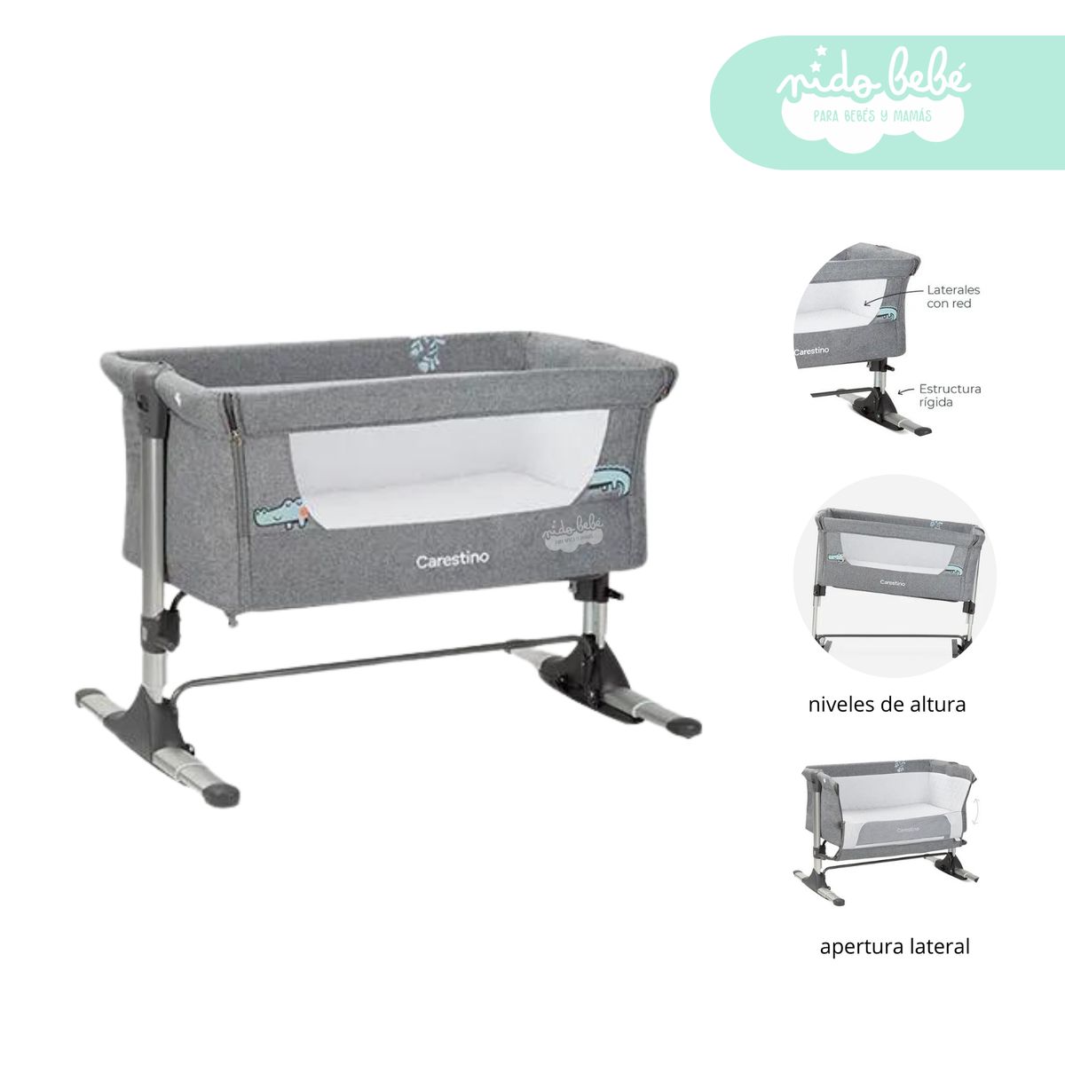 CARESTINO - Cuna Colecho de bebe modelo MADISON