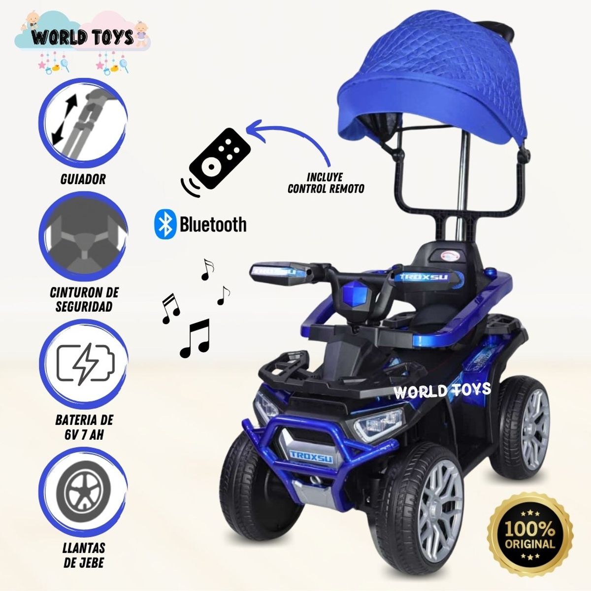 BABY - Correpasillo a Batería «KABIL» Blue