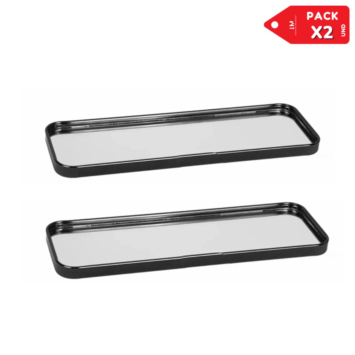 INSPIRA MARKET - Bandejas de espejo decorativa de tocador organizador PACK X2