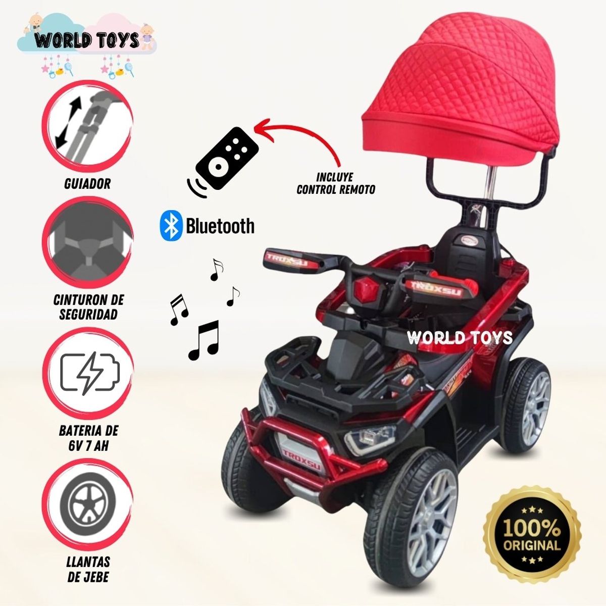 BABY - Correpasillo a Batería «KABIL» Red