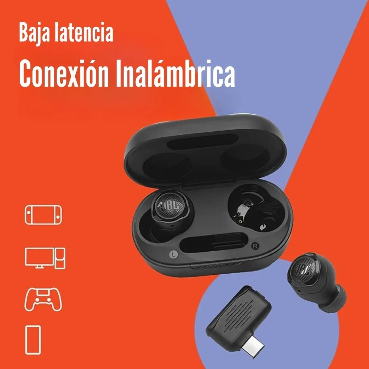 JBL - JBL - Audífono Quantum TWS Air Wireless IPX4 - Negro
