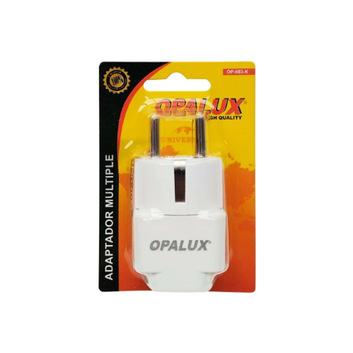 OPALUX - Adaptador Enchufe + Tierra a Tipo F Schuko OP-603-K OPALUX