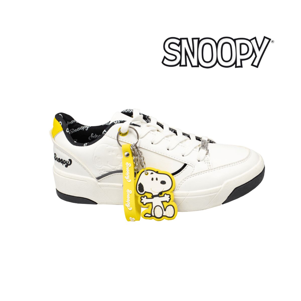 SNOOPY - Zapatillas Urbanas Blancas Mujer Snoopy