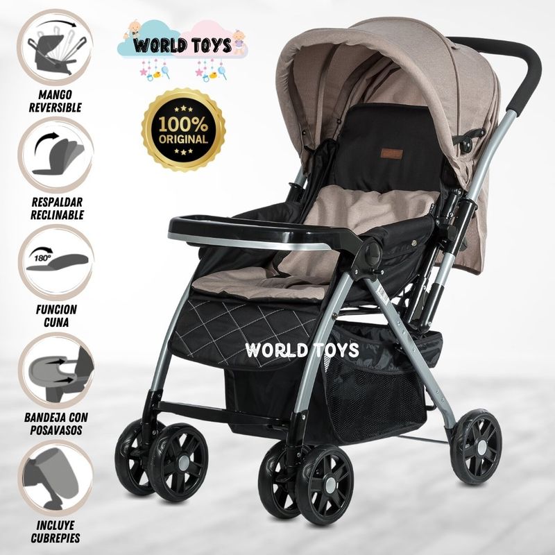 BABY - Coche Cuna de Lujo «VINCENT» Edición Limitada Beige