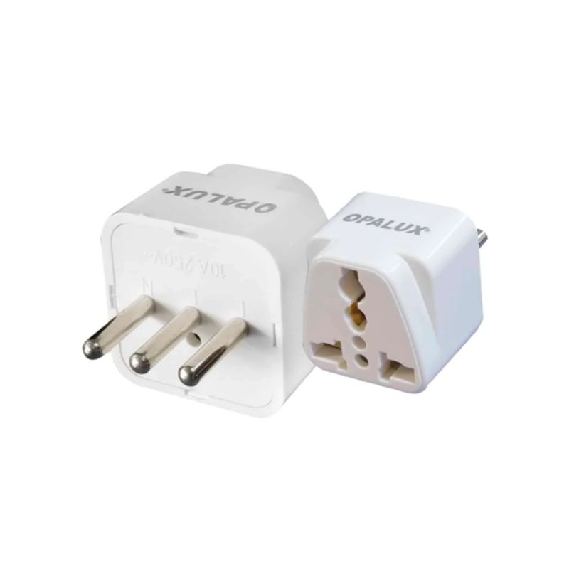 OPALUX - Adaptador Enchufe con Toma Tierra Tipo L OP-603-L OPALUX