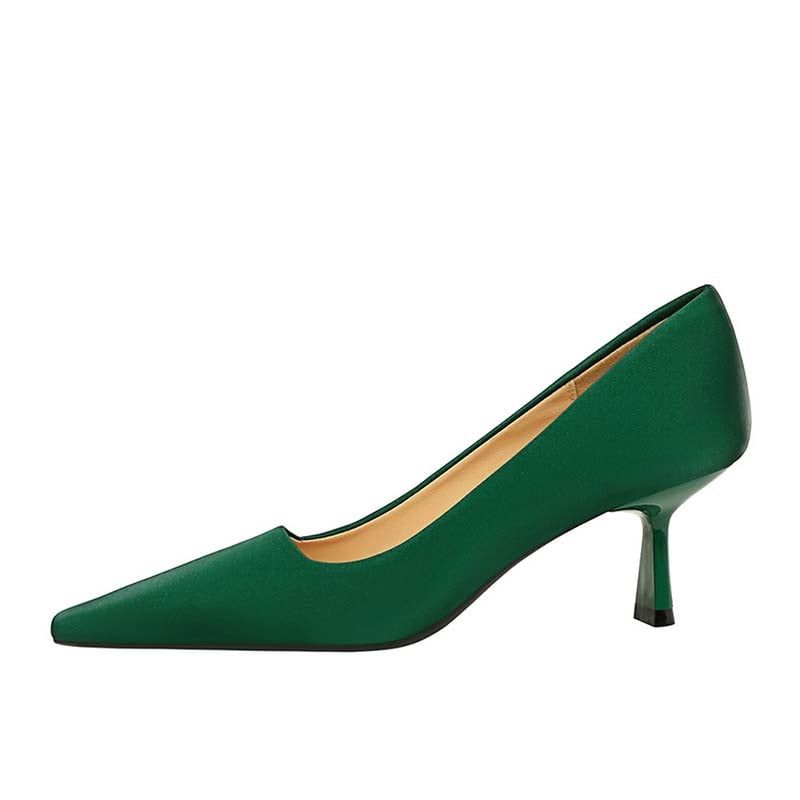 SHANDIAN - Zapato Formal Mujer Verde