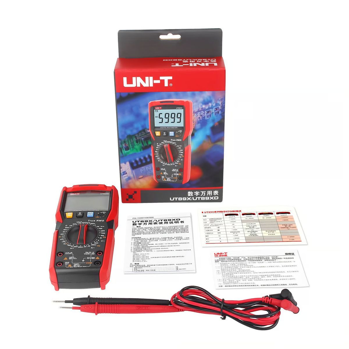 UNI T - Multímetro Multitester Digital RMS Real UNI-T UT89XD