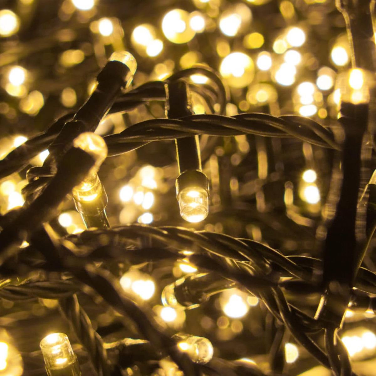 GENERICO - CADENA DE LUCES 25 METROS COLOR BLANCO NAVIDAD CON SONIDO