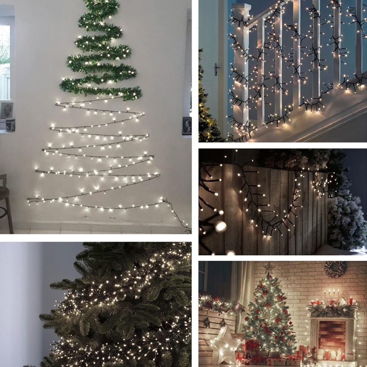 GENERICO - CADENA DE LUCES 25 METROS COLOR BLANCO NAVIDAD CON SONIDO