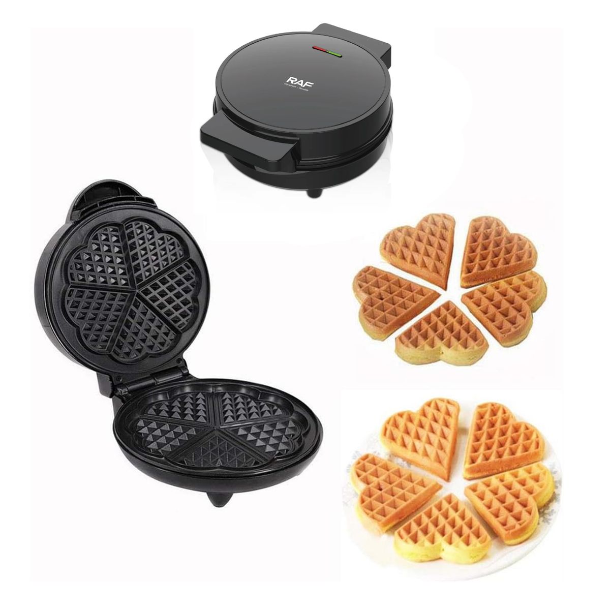 GENERICO - Máquina Eléctrica Para Hacer Gofres - Raf