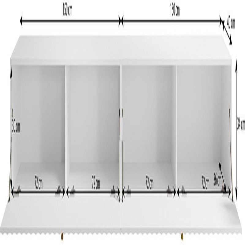 TU MESITA - Mesa de TV Larga TU MESITA Michel Moderna color Negro 2 puertas