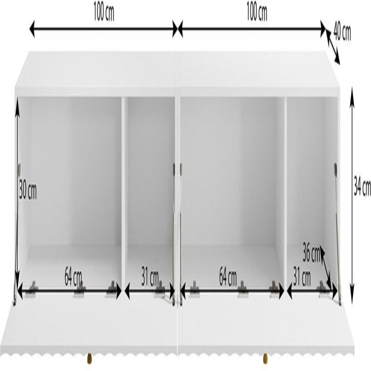 TU MESITA - Mesa de TV TU MESITA Michel Moderna color Blanco 2 puertas
