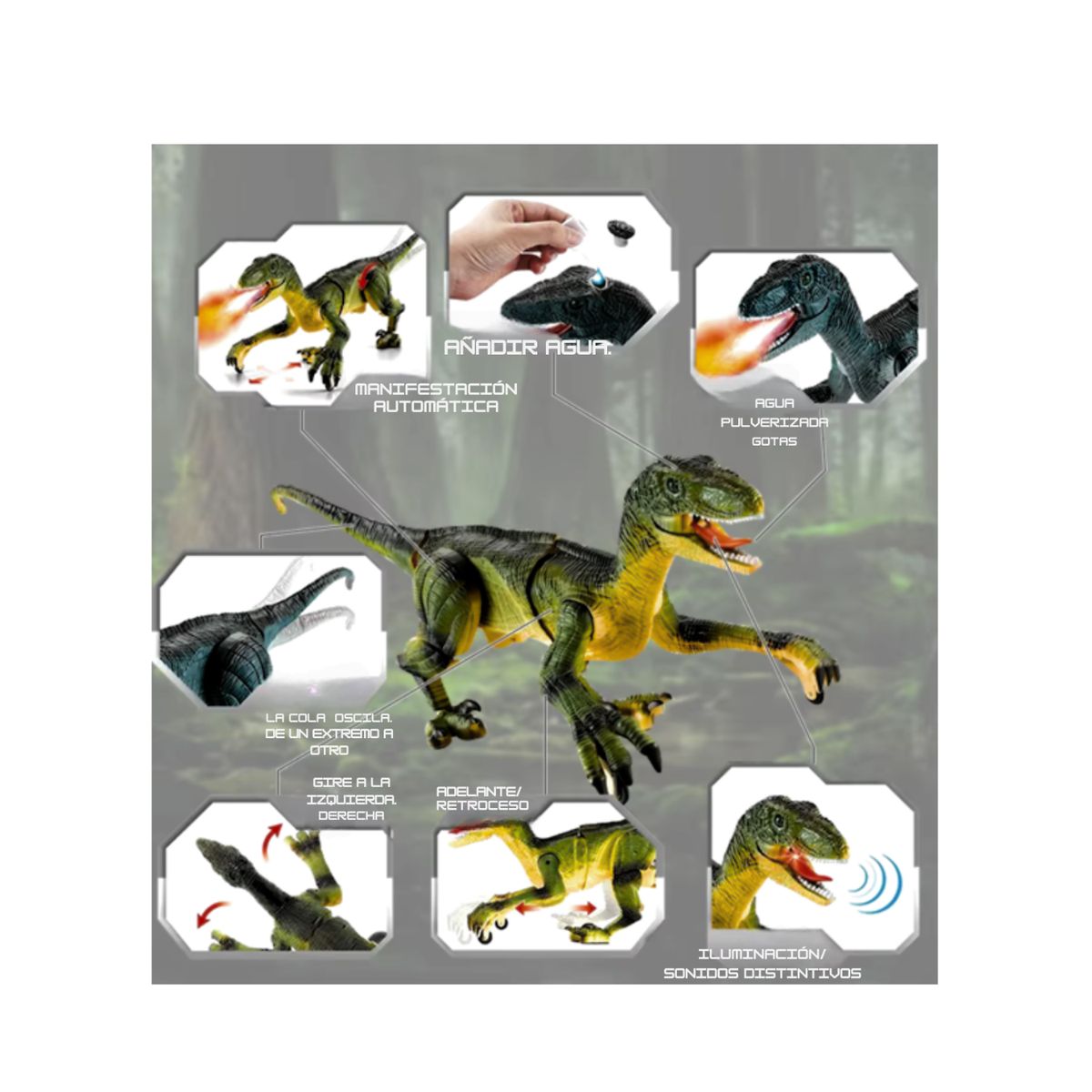 GENERICO - DINOSAURIO A CONTROL REMOTO RECARGABLE