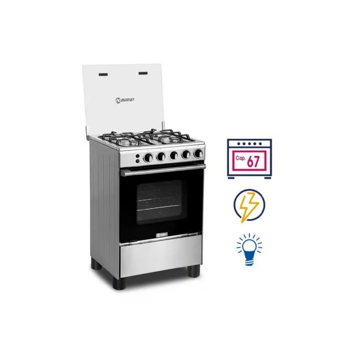 MIRAY - COCINA MIRAY 4 HORNILLAS OLMO PLUS