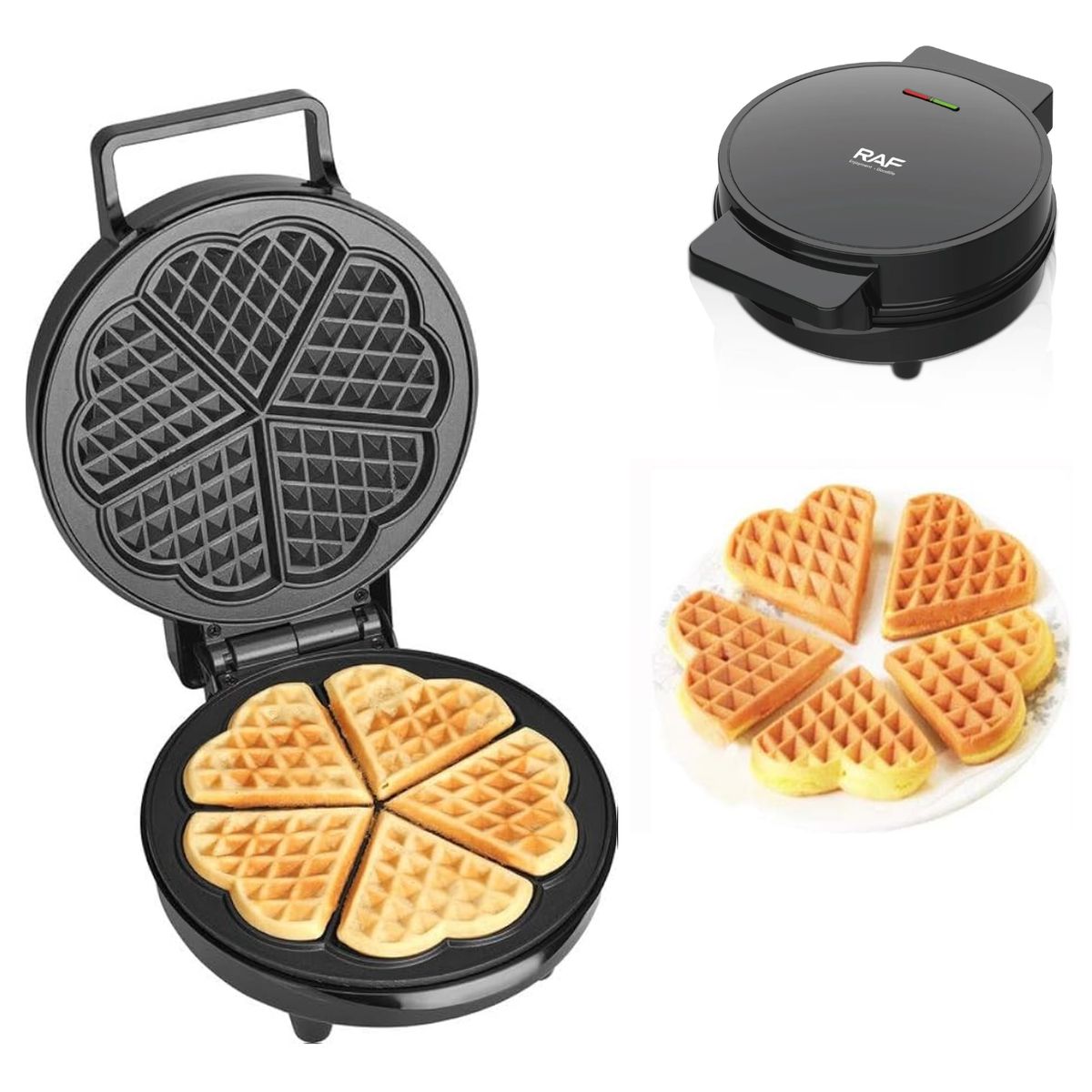 GENERICO - Máquina Para Hacer Waffles Super Práctica - Raf