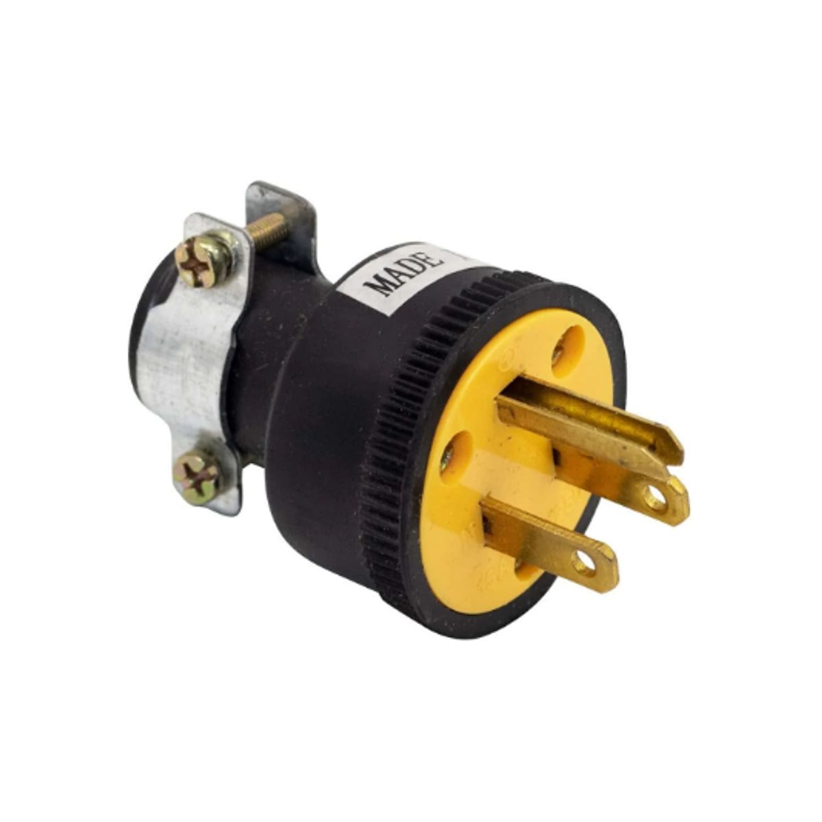 OPALUX - Enchufe de Espiga Plana con Toma a Tierra 15 Amp 50112 OPALUX