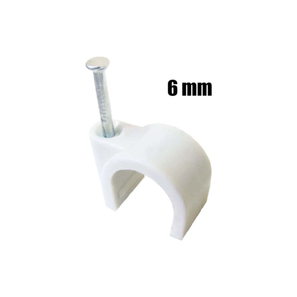 OPALUX - Grapas para cable Nº 6 Blanco CC-6106WH OPALUX x 100 Pza