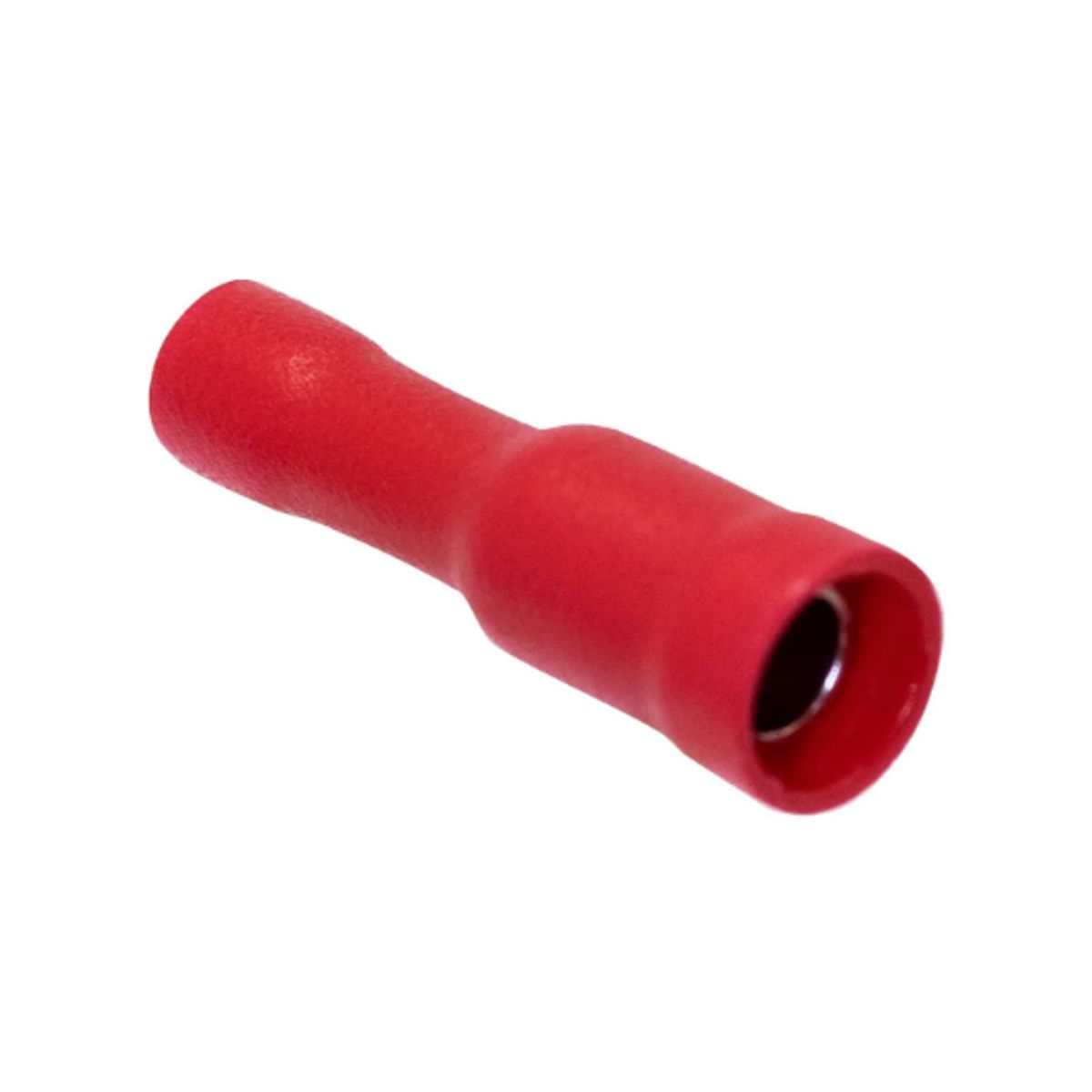 GENERICO - Terminal Aislado Hembra Tipo Bala Rojo 22-16AWG  x 100 Unidades